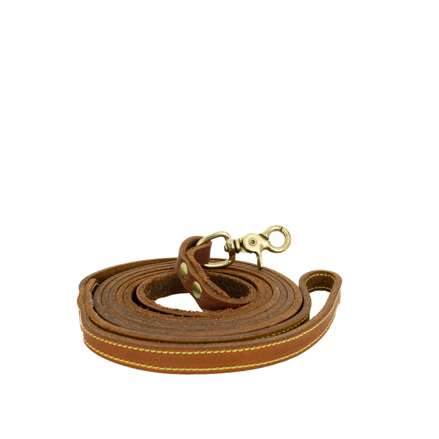 Lederen Leiband Cognac- Yellow