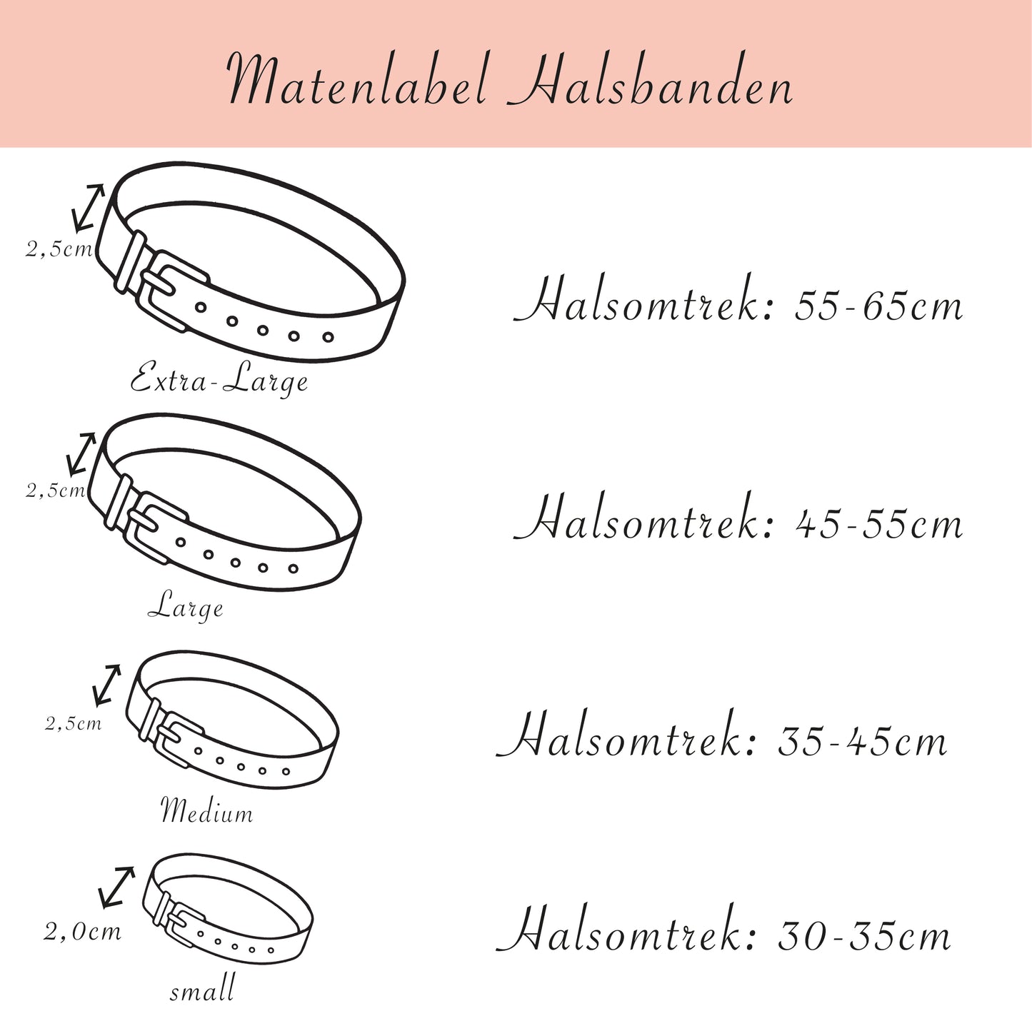 Halsband leder natural