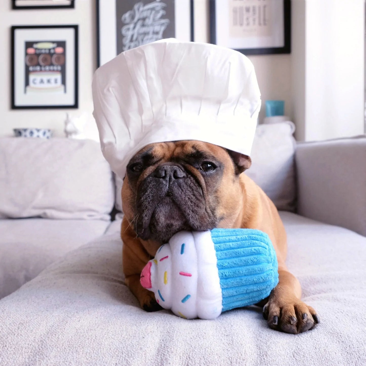 petit gâteau bleu