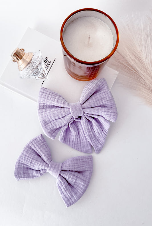 Dog bow - Pastel lila