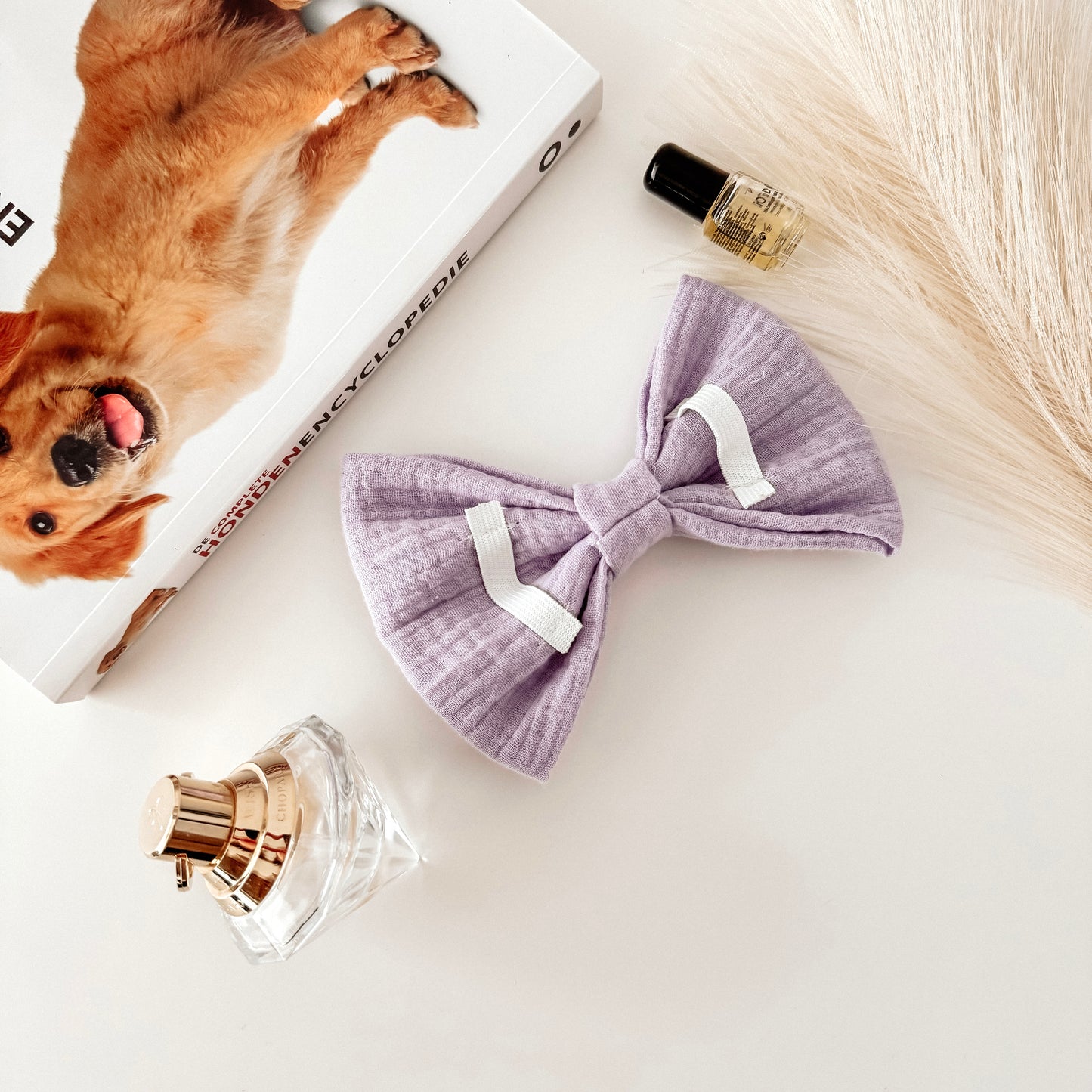 Dog bow - Pastel lila