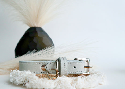 Halsband leder naturel